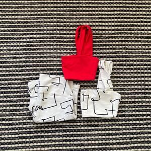 🌿We Wore What Womens Printed Square Neck Sports Bra Biker Shorts Set S